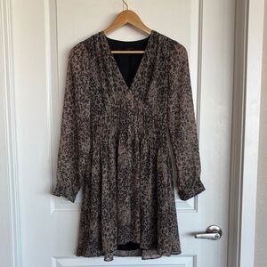 All Saints Animal Print Long Sleeve Dress | NWOT